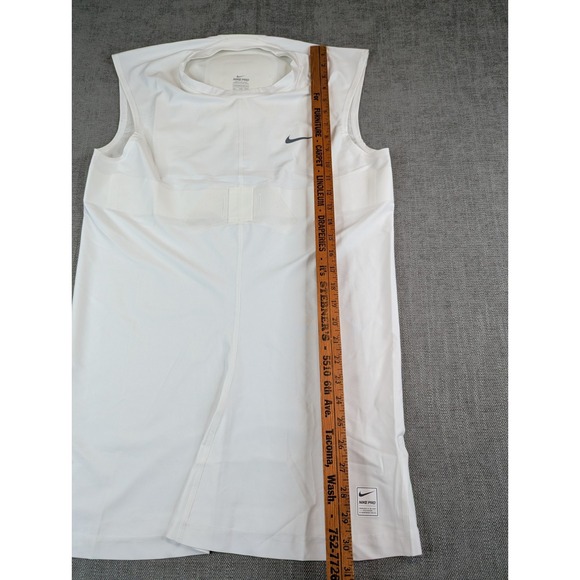 Nike Pro Dri-Fit Shirt Mens XXL White Sleeveless Training Tank Top Compression - Picture 5 of 7